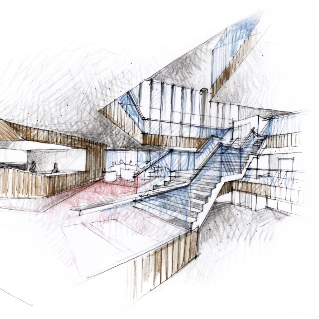 d rdr vers accueil et grande trémie