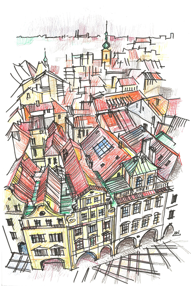 toits de la vielle ville de prague