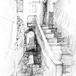naxos, grèce – passage voûté à chora