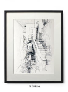 Naxos Gasse Passage Kykladen Griechenland prm
