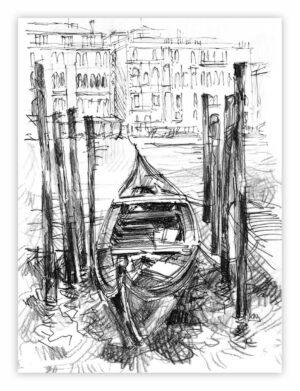 Gondel angeleint Venedig